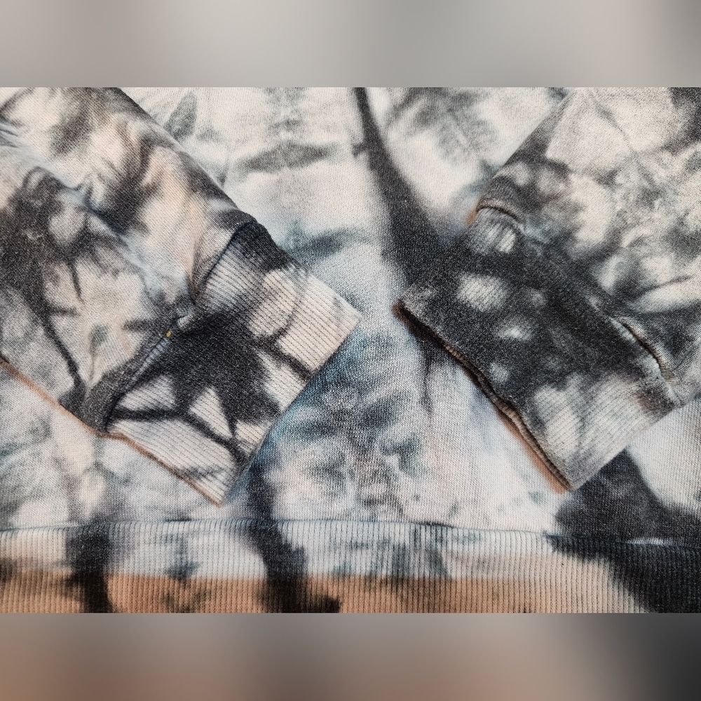 Simply Southern Collection Tie-Dye Pullover Sweatshirt Gray Black White Size XL - Picture 3 of 10